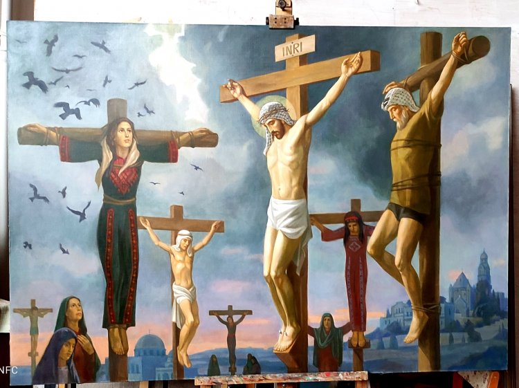 الفنان الروسي الكساندر بافلوف: الشعب الفلسطيني كلّه مصلوب!