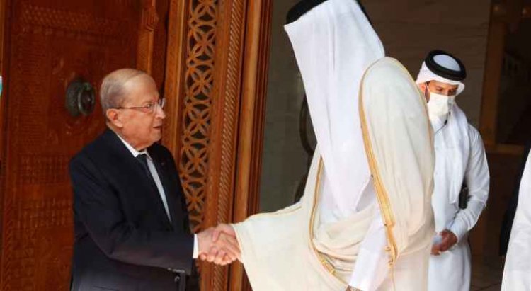 لقاء بين الرئيس اللبناني والأمير تميم في الدوحة حول العلاقات مع قطر