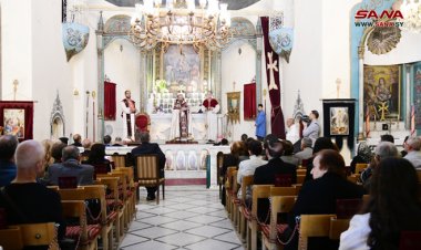 قداس إلهي في كنيسة الأرمن الأرثوذكس في دمشق إحياءً للذكرى الـ 108 للإبادة الأرمنية