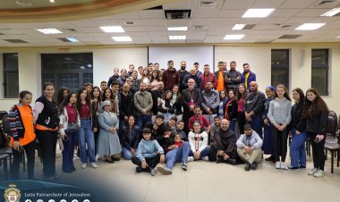 البطريرك بيتسابالا يتفقد رعية رام الله ويجتمع برئيس البلدية والمسؤولين في المدارس والمؤسسات والكنيسة