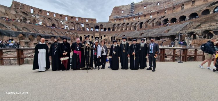 البابا تواضروس يلتقي أبناء إيبارشية ميلانو ويزور كولسيوم روما خلال جولته في ايطاليا