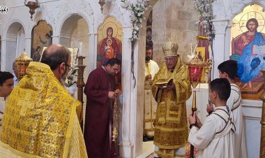 البطريرك يوسف العبسي يترأس قداس شفيعة كنيسة آجيا صوفيا في صيدنايا