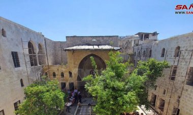 بدء المرحلة النهائية لترميم ثانوية كيليكيا الأثرية في مدينة حلب السورية