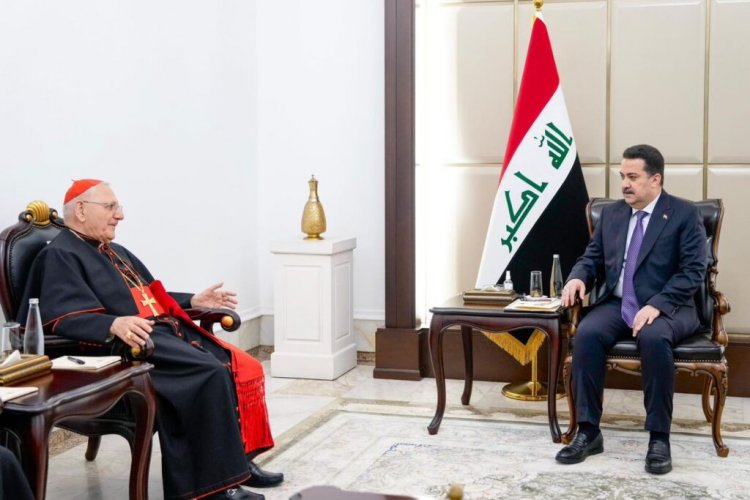 رئيس مجلس الوزراء العراقي محمد السوداني يستقبل البطريرك مار لويس روفائيل ساكو