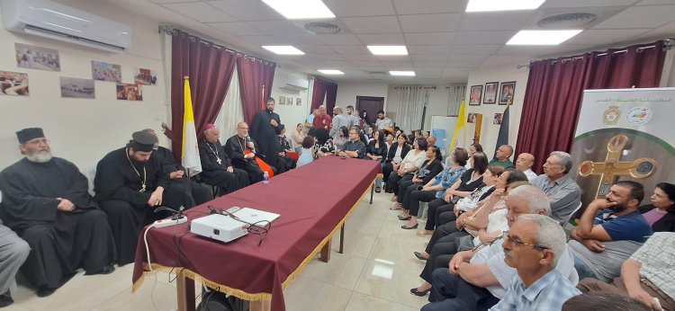 الكاردينال بيتسابالا والمطران جمال دعيبس يتفقدان رعيتي جنين ورفيديا