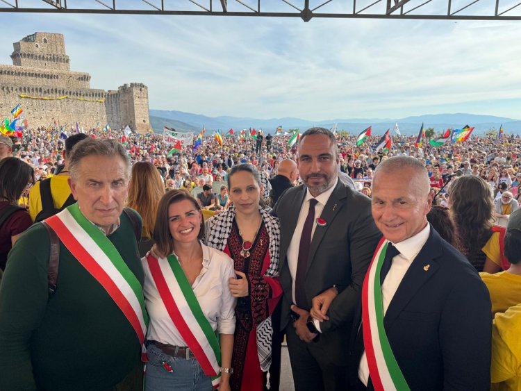 صوت بيت لحم يرتفع في مسيرة السلام من أجل إنسانية واحدة في إيطاليا