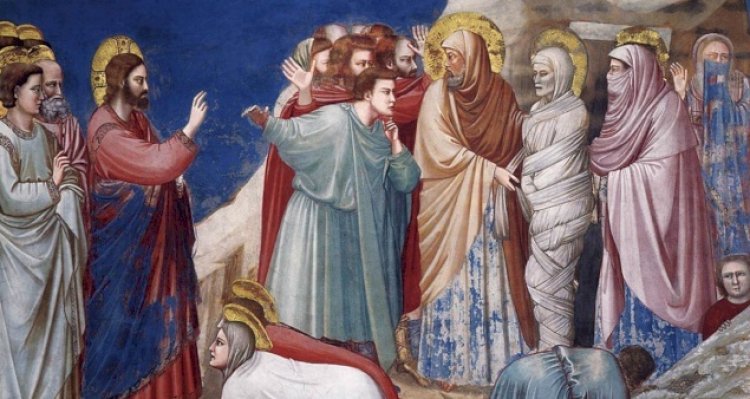 وكانَ رَجُلٌ فَقيرٌ اسمُه لَعازَر مُلْقًى عِندَ بابِهِ - لوقا ١٦: ١٩-٣١