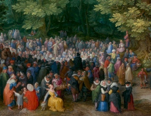 فأَخَذَ يسوعُ الأَرغِفَةَ وشَكَر، ثُمَّ وزَّعَ مِنها على الآكِلين - يوحنا ٦: ١-١٥