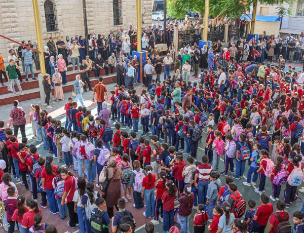 مدرسة البطريركية اللاتينية في غزة تنطلق من جديد بعد اغلاق ثلاث سنوات